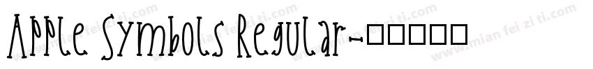 Apple Symbols Regular字体转换